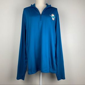 Nike Miami Dolphins Dri-Fit 1/2 Zip Pullover Top